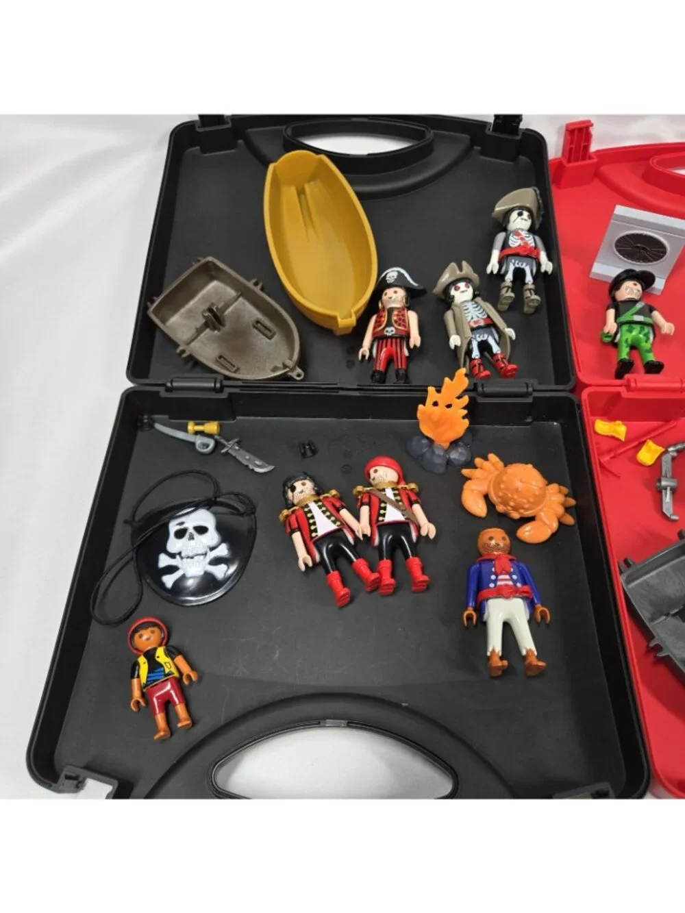 Playmobil Lot Carry Case, Pirates, Christmas, First Responder Alligator, Raft
